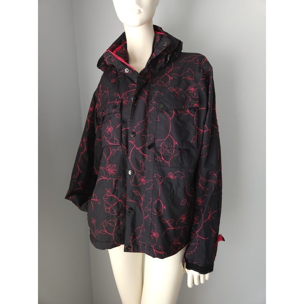 Vintage Burton Y2k Ski‎ Parka Jacket Black Pink Snowboard Hooded Women's Medium